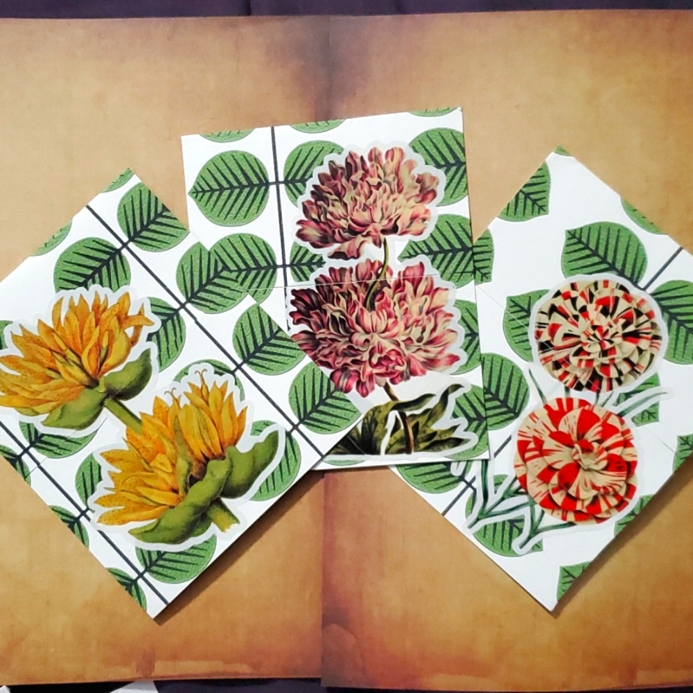🙏 HAND CRAFTED Set of 6 hidden note pockets with one envelope floral